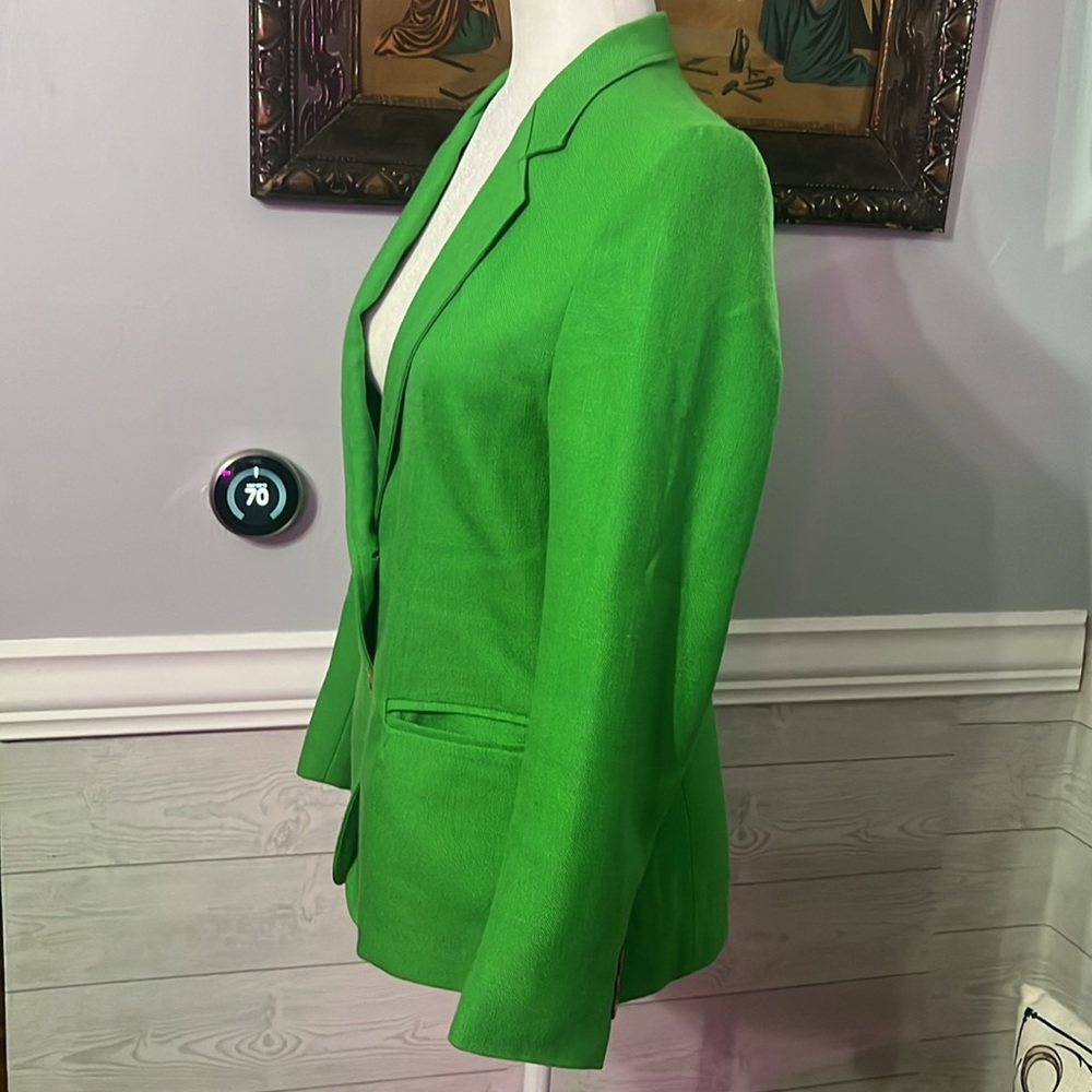Vintage Oscar de la Renta Like Green Blazer SMALL - Picture 3 of 8